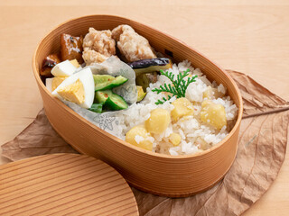栗ごはんのおいしい手作り弁当