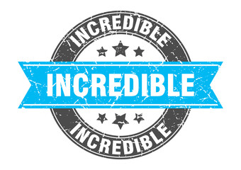 incredible round stamp with ribbon. label sign