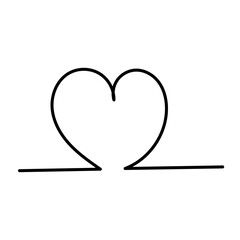 Heart, Love Vector Thin Icon. Linear UI style. Icon or Web design and Mobile App.