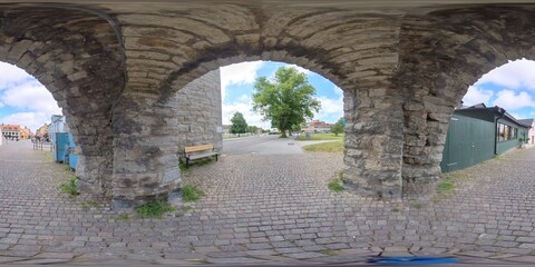 Obraz premium Gate of Visby Medieval UNESCO City, Sweden - 360 Photo