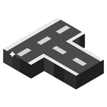 
Carpeted roads concept, isometrico icon of roads vector 
