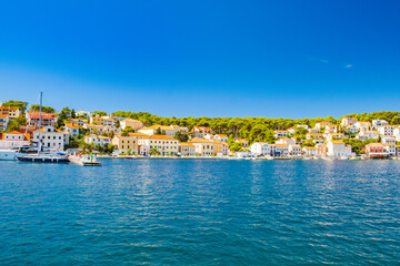 Town of Mali Losinj on the island of Losinj, touristic destination on Adriatic coast in Croatia