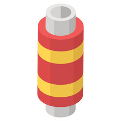 
Sewing thread equipment, isometric icon of thread spool vector design 
