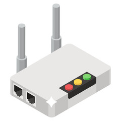 
An access point device with signals, wifi router
