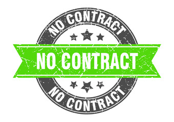 no contract round stamp with ribbon. label sign