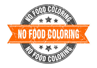 no food coloring round stamp with ribbon. label sign