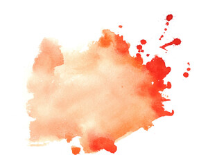 orange watercolor splatter stain texture background design