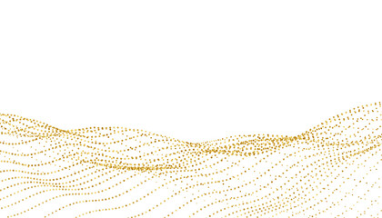 lovely white and golden sparkle wave background design