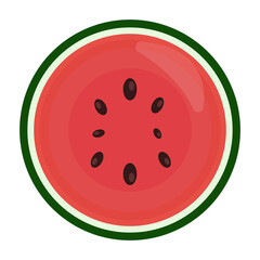 Watermelon slice icon isolated on white background. Vector illustration