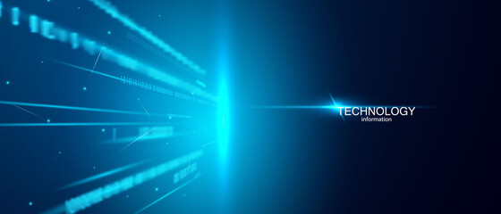 abstract Information computer data technology communication concept vector background