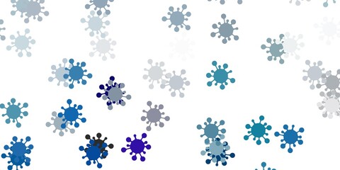 Light gray vector pattern with coronavirus elements.