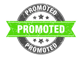 promoted round stamp with ribbon. label sign