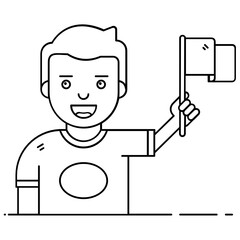 
State of being independent, modern flat icon of independence day 
