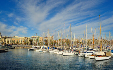 Fototapeta na wymiar Marina in Barcelona, Spain