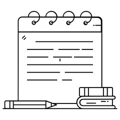 
An icon of memo in modern flat style 
