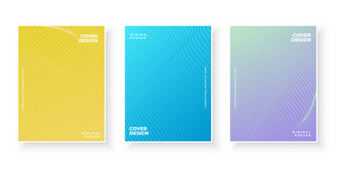 colorful abstract business cover set of three