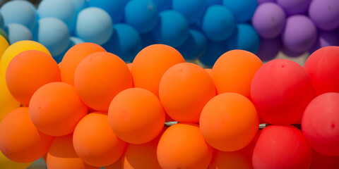 Bunch of colorful balloons background