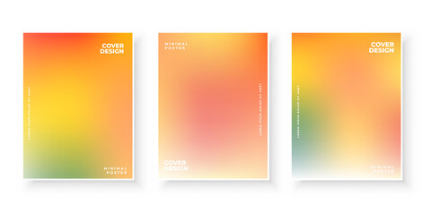 warm color gradient cover page template design