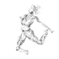 A girl dancing hip hop, motion design sketch
