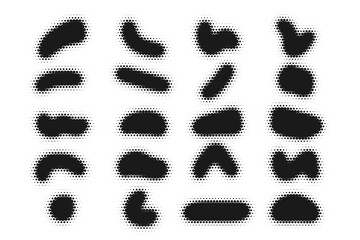 halftone abstract classic shapes collection design