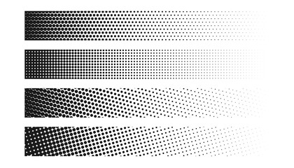 wide halftone banner set of four