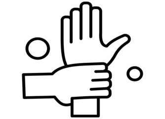 Washing hands  vector sign illustration. Personal hygiene, disease prevention and healthcare educational illustration. Wash your hands properly. Virus protection, sanitary disinfect