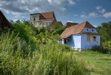 Fototapeta na wymiar old houses in Romania, Brasov ,Roades,2019