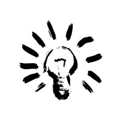 Light bulb icon on white background.