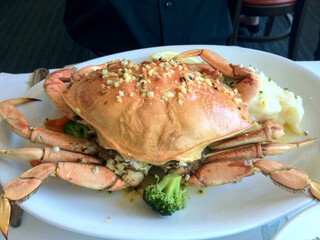 Crab Served in a White Plate