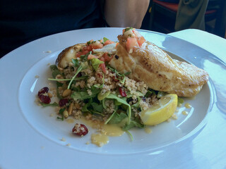 Tasty Fish Dish Served with Lemon