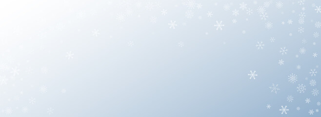 White Snowfall Vector Gray Background. Falling 