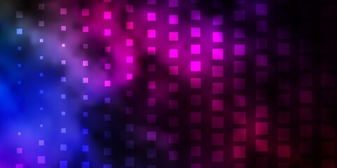 Dark Multicolor vector texture in rectangular style. Rectangles with colorful gradient on abstract background. Best design for your ad, poster, banner.