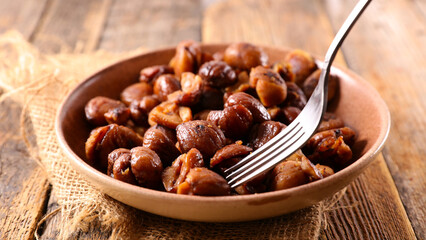 fried chestnut- traditional autumn dish