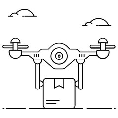
Modern technology icon of drone delivery vector 

