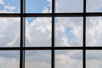 clouds and window