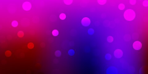 Dark blue, red vector background with spots.