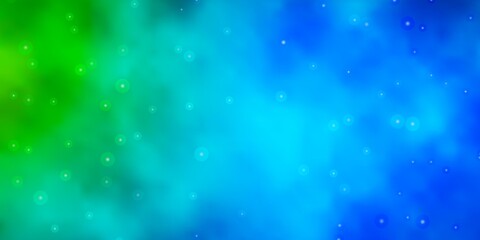 Obraz premium Light Blue, Red vector background with small and big stars. Colorful illustration in abstract style with gradient stars. Best design for your ad, poster, banner.