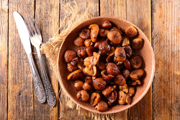 fried chestnut- traditional autumn dish