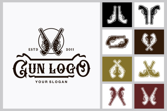 Gun Logo design vector template