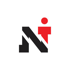 INI letter logo design vector