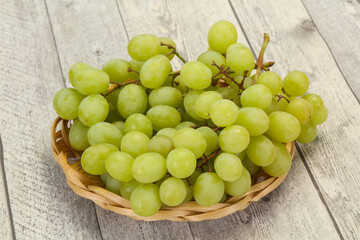 Sweet ripe Green grape branch
