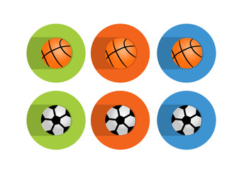 collection of basketball football balls 