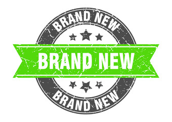 brand new round stamp with ribbon. label sign