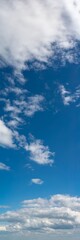 Fantastic clouds against blue sky, panorama