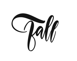 Vector Autumn handwritten type lettering of Fall