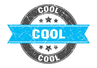 Fototapeta premium cool round stamp with ribbon. label sign
