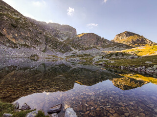 Fototapeta na wymiar Elenino lake near Malyovitsa peak, Rila Mountain, Bulgaria