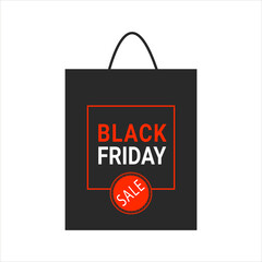 Black Friday Sale Shopping Bag Stock Vector