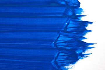 Abstract hand painted blue watercolor splash on white paper background, Creative Design Templates