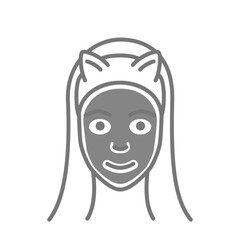 Cosmetic mask for the face. Skin care icon